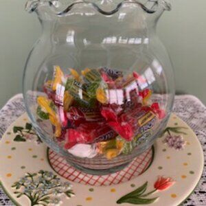 Spring Floral Design Yankee Candle Hand-painted Plate/Holder